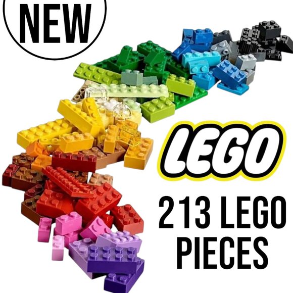 NEW LEGO Classic Bricks Building Blocks 213 pieces Blocks bricks Rainbow Variety - Picture 1 of 15